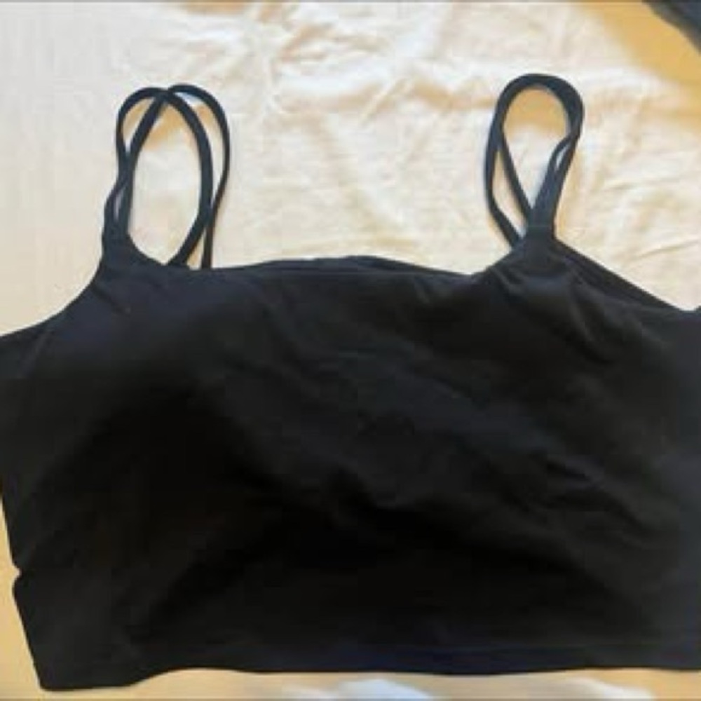 HALARA Black double strapped cropped yoga tank top XL,